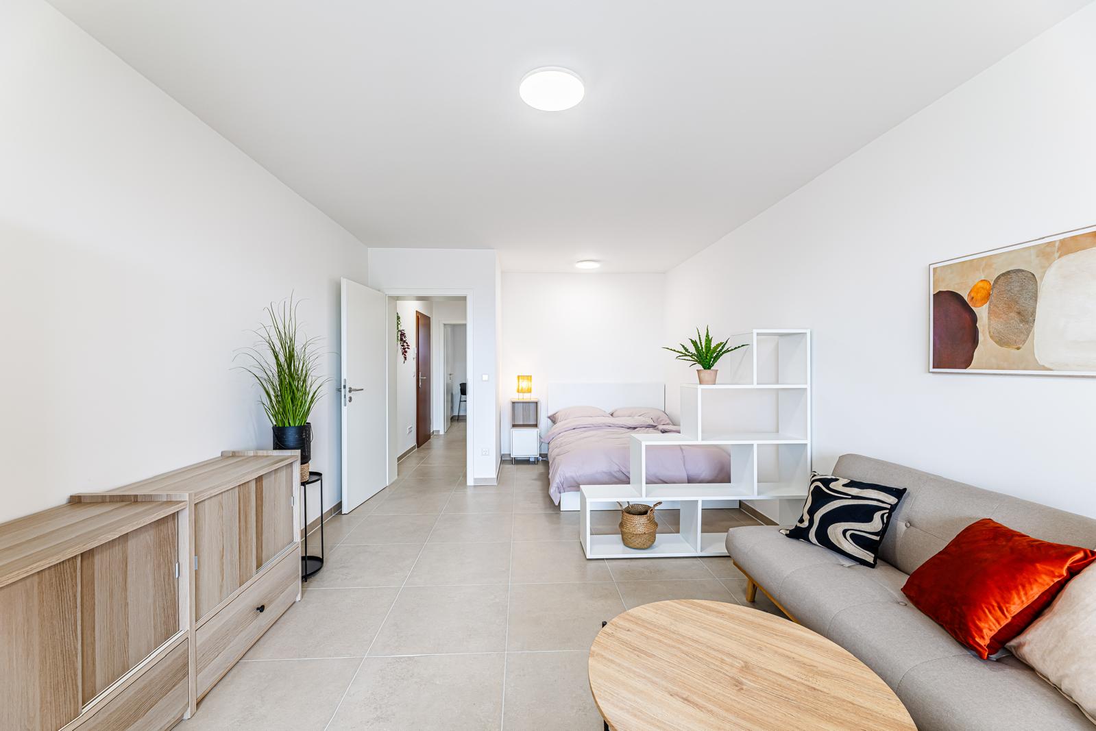 Wohnzimmer einer sanierten Eigentumswohnung