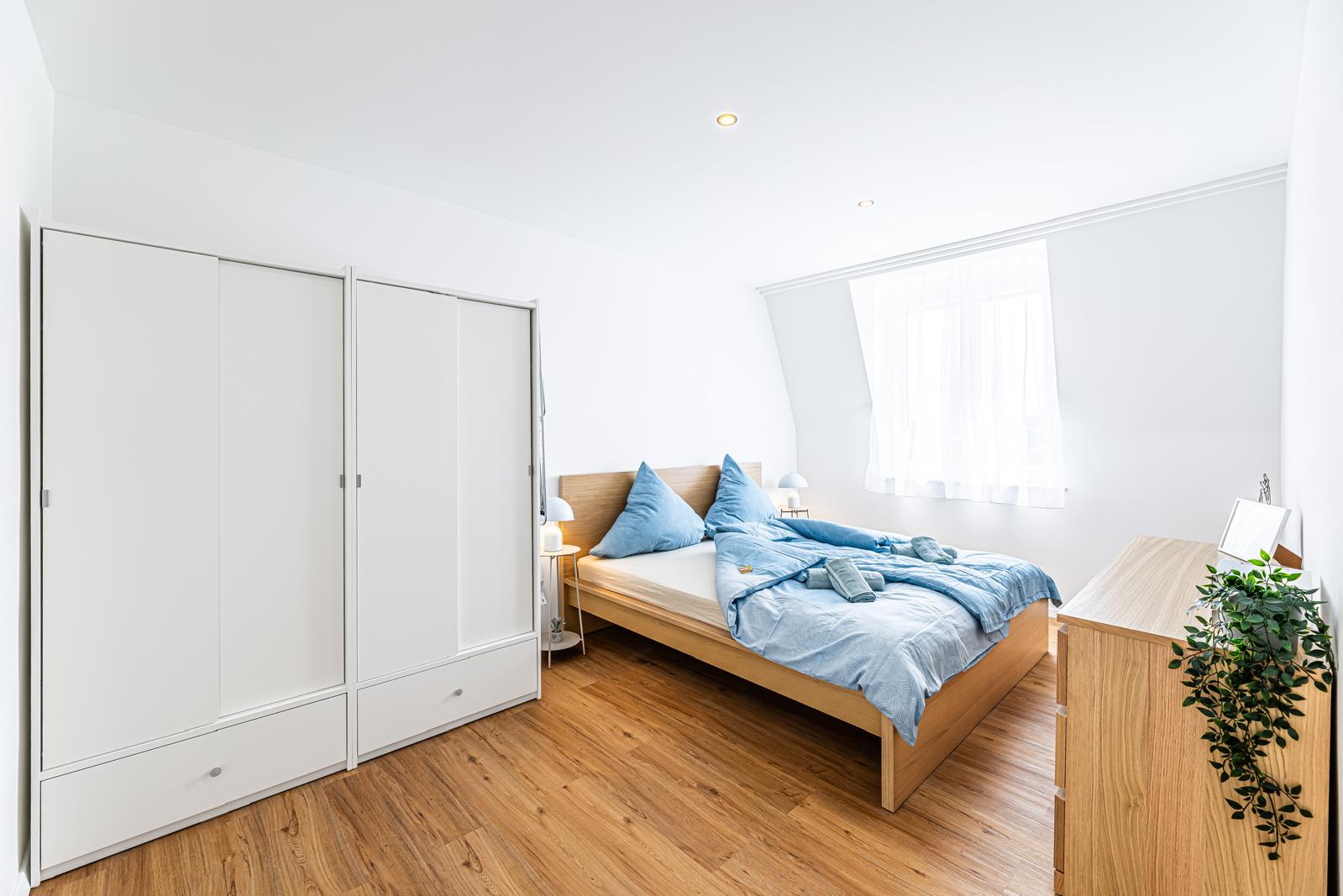 Schlafzimmer einer vermieteten Eigentumswohnung
